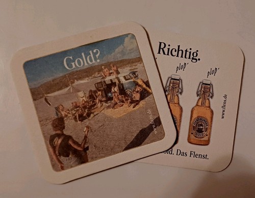 Bierdeckel flensburger gold - 10,