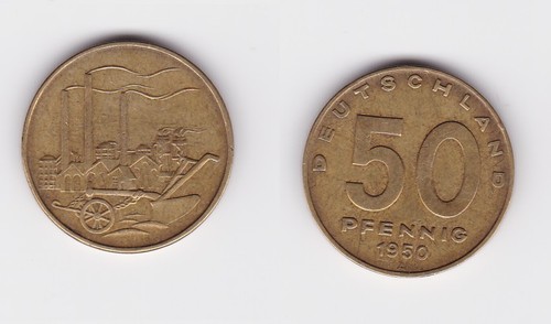 Pfennig messing münze ddr - messing,