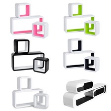 WOLTU Wandregal 3er Set Hängeregal Cube Dekoregal Wandboard Bücherregal CD Regal