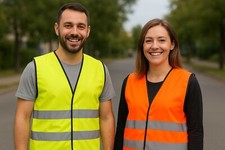 Warnweste reflektierende Sicherheitsweste Signal KFZ Weste Marke Korntex S-7XL