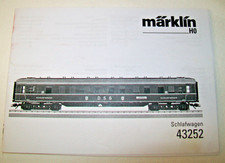 Märklin H0 43252 - Bedienungsanleitung digitaler Schlafwagen - guter Zustand