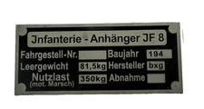 Anhanger Typenschild "IF8" 104