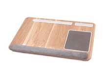 Laptop Ständer Brett Lapopkissen ( Grau - Holz ) Ständer Computer Schreibtisch