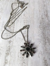 Konplott Lange Kette Spider Daisy - Daisy Spider Schwarz Graphit Grau Silber