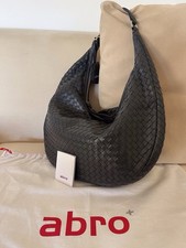 Abro Leder Piuma Weaving Hobo Bag Flecht Schultertasche Blau/Silver neuwertig
