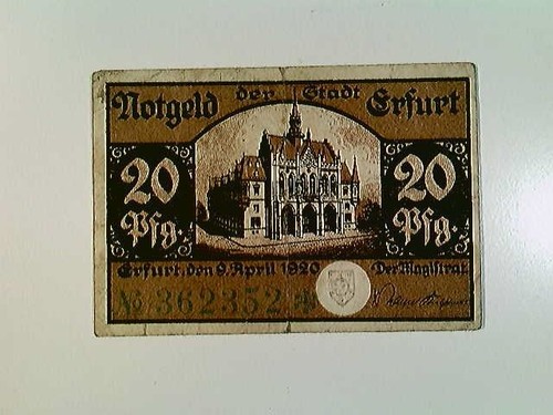 Notgeld erfurt 20 - 20, pfennig