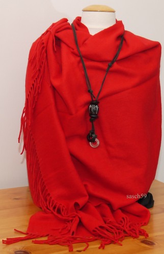 Schal xxl 100 wolle rot - xxl, tuch