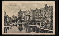 Ansichtskarte Offenburg i. B., Teichanlage im Volksgarten 1916 