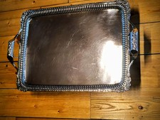Gustav Lindroos großes Tablett mit Henken 58cm silber 84  TOP-Zustand