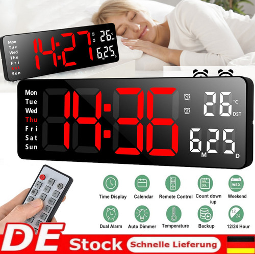 13zoll led digital wanduhr - led,