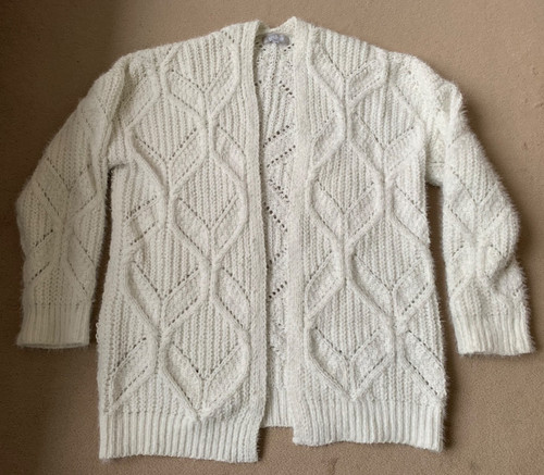 Weiße damen jacke strickjacke - weiße,