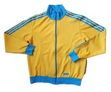 Adidas Retro Vintage Jacke gelb blau Schweden Style Originals Archive M/L