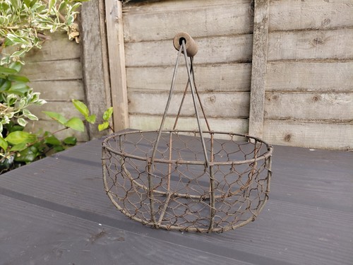 Vintage drahtgeflecht eierkorb - vintage,
