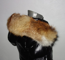 Fuchs Pelz Kapuze Kragen Echtfell für Parka Jacke Mantel Rotfuchs XXL Fellkragen