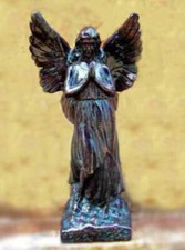 Engel betend XXL Bronzefinish