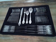 72 teiliger Besteckkoffer 100 versilberter 18/10 Edelstahl gewicht 6000 gr