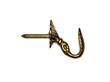 Zierhaken Messing Poliert