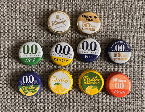Verschiedene kronkorken - 10,