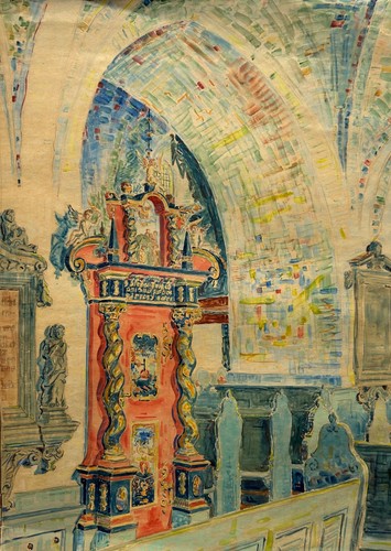 Aquarell kircheninterieur - aquarell,