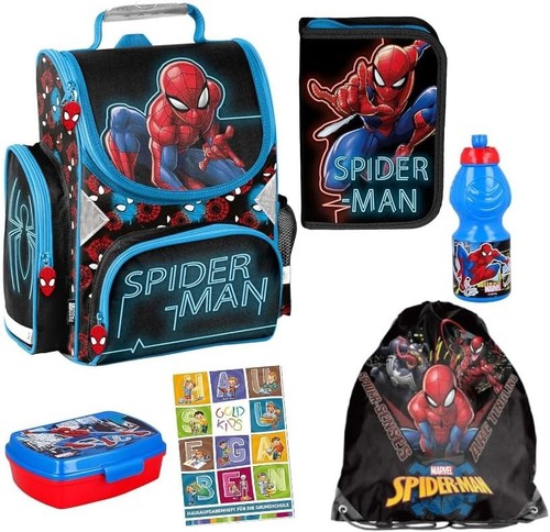6er set schulranzen spiderman - 6er,