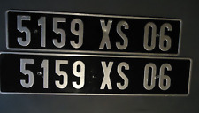 2 OLDTIMER Nummernschild Kfz Kennzeichen Frankreich 1950 - 1993 - Dep. Nizza 06