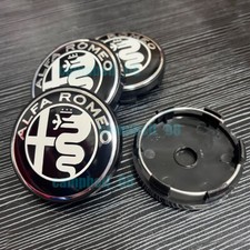 4x Für ALFA ROMEO 60mm Logo Radmitte Nabendeckel Nabenkappen Felgendeckel Auto