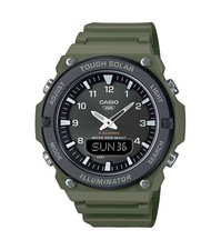 Casio Herrenuhr Solar Alarm Licht 10BAR Grün 48mm AQ-S820W-3BVEF