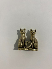 Sammelfigur Paar Katze Messing