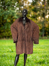 Shearling-Ledermantel der