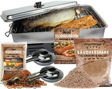 Angel Berger Deluxe Tischraeucherofen mit Zubehoer Edelstahl Smoker mit Räuch...
