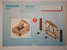 Playmobil Bauanleitung 5112 Araber Pferd mit Box , A6 , 6 Seiten