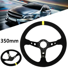 Rennsport Motorsport Lenkrad Geschüsselt Wildleder Schwarz 350mm Weich Im Griff