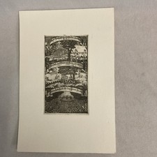 Kupferstich auf Bütten mit 3 biblischen Darstellungen.