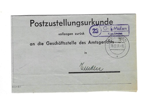 Landpoststempel groß midlum - landpoststempel,