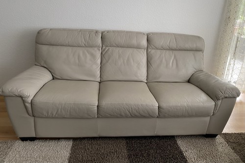 Sitzer ledersofa beige mit - 3-sitzer,