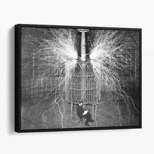 Nikola Tesla With Electricity