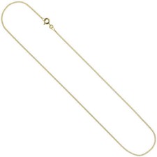 1.7mm curb chain necklace gold