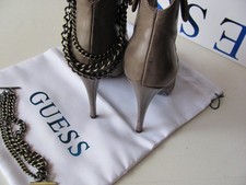 GUESS echt LEDER Heigh HEEL Stiefelette  Booties 35 NEU wertig