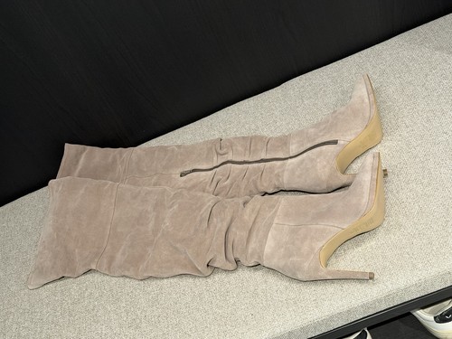 Beige overknee stiefel 37 - gr.,