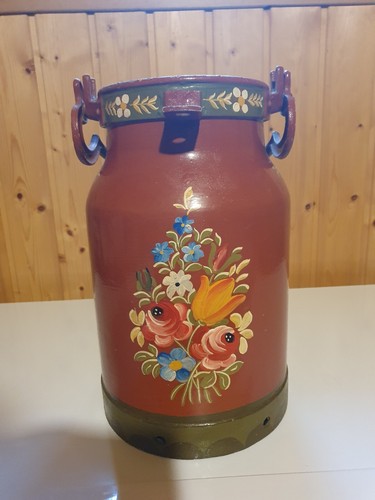 Alte milchkanne bemalt - alte,