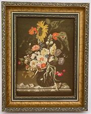 Altes Gobelin Stickbild, Petit Point,  mit Rahmen (B 281)