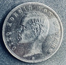 5 Mark 1906 D Bayern Otto 27,70 g .900 Silber KM#915 K190425E0