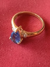 Tibetischer Kyanit Goldring