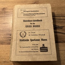 Einwohnerbuch - Adreß-Buch für den Kreis Moers - 6. Auflage, Ausgabe 1962