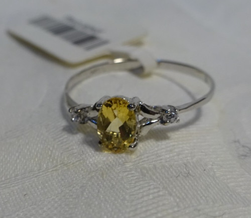 Citrin ring 925 - d9,