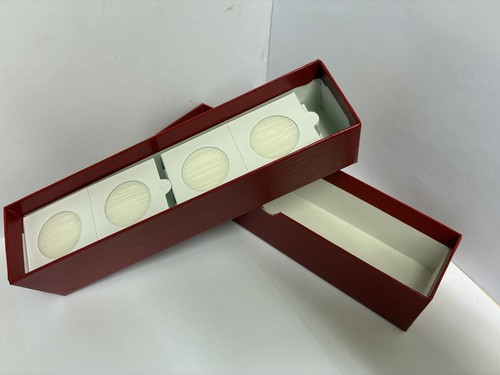 Einreihige rote münzbox mit - rote,