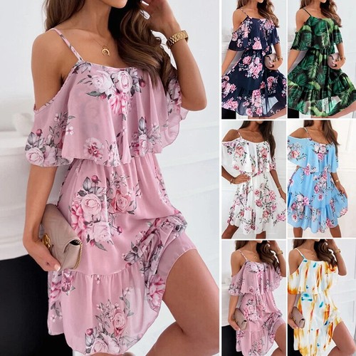 Damen schulterfrei minikleid - schulterfrei,