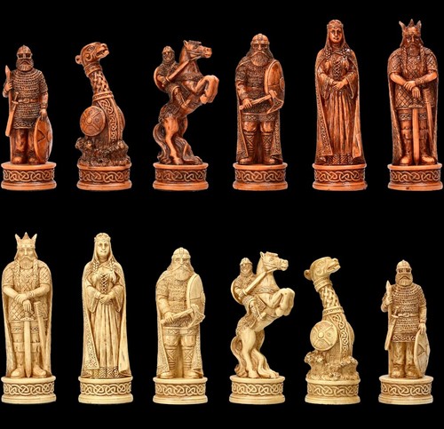 Schachfiguren set wikinger - schachfiguren,