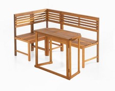 Balkon Tischset Eckbank 100 x 50 x 74 cm 