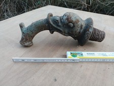 Wasserspeier Fisch Gusseisen Speier Wandbrunnen Brunnenhahn Guss Rohr historisch
